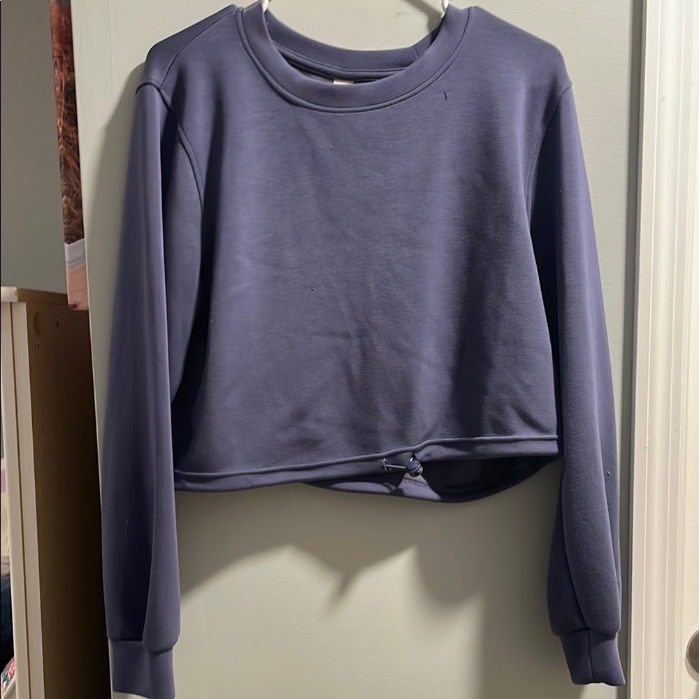 Blue Cropped Sweatshirt